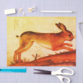 白いバニーウサギのカスタムな10lbティッシュペーパー 薄葉紙 (クラフト)