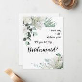 白いバラが私の花嫁の提案である ノートカード (正面/裏面インサイチュ)