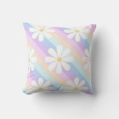 白いバラでカラフル クッション (正面)