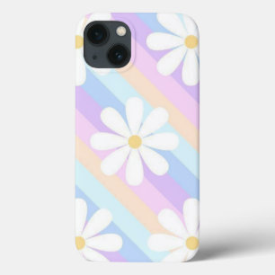 白いバラでカラフル iPhone 13ケース