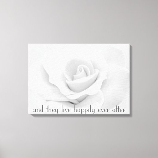 白いバラで包まれたキャンバスを楽しんで キャンバスプリント (正面)