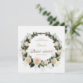 白いバラとカスミソウのギフト サンキューカード (スタンド正面)