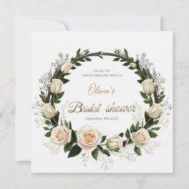 白いバラとカスミソウのギフト サンキューカード