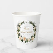 白いバラとカスミソウのギフト 紙コップ (裏面)