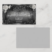 白いバラとゴシック様式のフレーム 名刺 (正面/裏面)