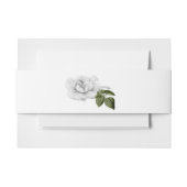 白いバラとシダ結婚ズ 招待状ベリーバンド (正面例)