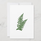 白いバラとシダ結婚ズ 招待状 (裏面)