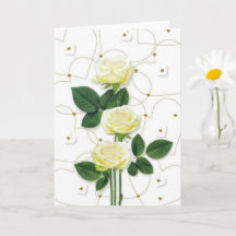 白いバラとハート