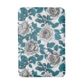 白いバラとラディバグ バスマット (正面縦)