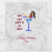 白いバラと少女 ワインラベル (シングルラベル)