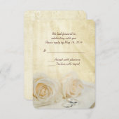 白いバラと指輪 RSVP (正面/裏面)