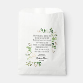 白いバラと緑のフレームアイリッシュ賛美ズ フェイバーバッグ