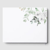 白いバラと緑エレガントのフローラ結婚 ゲストブック (裏面)