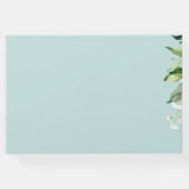 白いバラと赤ちゃんの息の青淡い色のい結婚の ゲストブック (裏面)