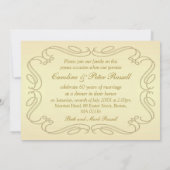 白いバラと鈴 60周年結婚記念日 招待状 (裏面)