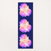 白いバラと雨滴アートブーケ ヨガマット (正面)