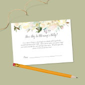 白いバラどのように大きい母の腹の赤ちゃんシャワーゲーム エンクロージャーカード