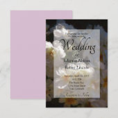 白いバラのウェディング・インビテーション 招待状 (正面/裏面)