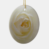白いバラのオーナメントのパーソナライズなばら色の装飾 セラミックオーナメント (右)