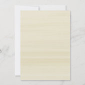 白いバラのクリーム色の金ゴールドのエレガントな花の結婚式 招待状 (裏面)