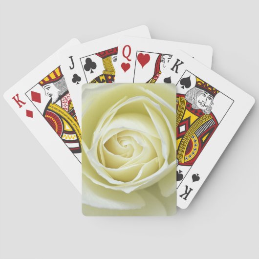 白いバラのクローズアップ詳細 トランプ (裏面)