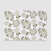 白いバラのティッシュペーパー 薄葉紙 (正面)