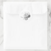 白いバラのデザイン ラウンドシール (バッグ)