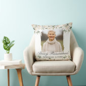 白いバラのフローラ写真の葬儀を愛の記憶に クッション (椅子)