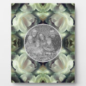 白いバラのフローラ写真の追加 フォトプラーク (正面)