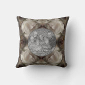 白いバラのフローラ抽象芸術ヴィンテージ写真の追加 クッション (裏面)