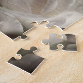 白いバラのフローラ抽象芸術ヴィンテージ写真の追加 ジグソーパズル (側面)