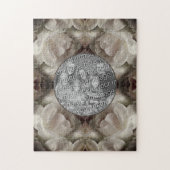 白いバラのフローラ抽象芸術ヴィンテージ写真の追加 ジグソーパズル (縦)