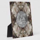 白いバラのフローラ抽象芸術ヴィンテージ写真の追加 フォトプラーク (側面)