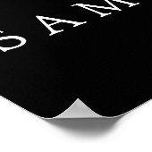 白いバラのフローラ結婚が外された式のサイン ポスター (角)