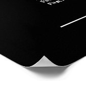 白いバラのフローラ(黒の10テーブル座席表) ポスター (角)