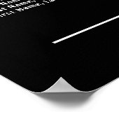 白いバラのフローラ（黒の20テーブル座席表） ポスター (角)