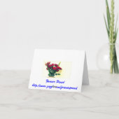 白いバラのメッセージカード サンキューカード (裏面)