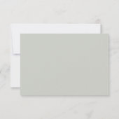 白いバラのライトグリーンRSVPカード 出欠カード (裏面)