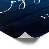 白いバラのランタン　青い木のエンゲージメントパーティー ポスター (角)