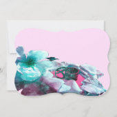 白いバラのリングや輪花びら サンキューカード (正面)