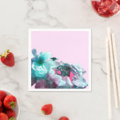 白いバラのリングや輪花びら スタンダードカクテルナプキン (インサイチュ)