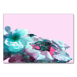 白いバラのリングや輪花びら テーブルナンバー