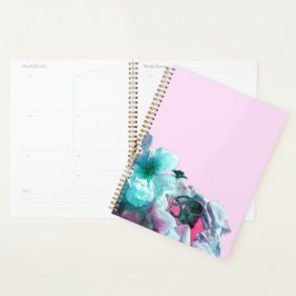 白いバラのリングや輪花びら プランナー手帳