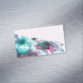 白いバラのリングや輪花びら マグネット名刺 (インサイチュ)