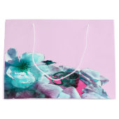 白いバラのリングや輪花びら ラージペーパーバッグ (正面)