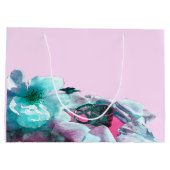 白いバラのリングや輪花びら ラージペーパーバッグ (裏面)