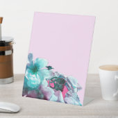 白いバラのリングや輪花びら 台座サイン (インサイチュ)