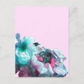 白いバラのリングや輪花びら 案内ポストカード (正面)