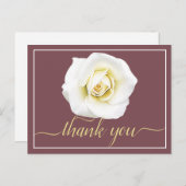 白いバラのワイルドジンジャー背景 ありがとう ポストカード (正面/裏面)