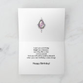 白いバラの写真の誕生日カード カード (内部)